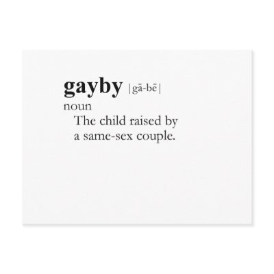 GAYBY (definition) Post Card by gay_pride