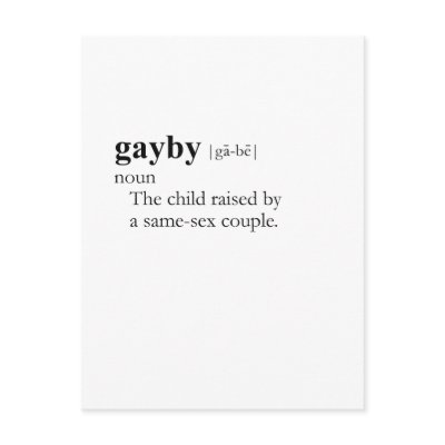 GAYBY (definition) Post Card by gay_pride