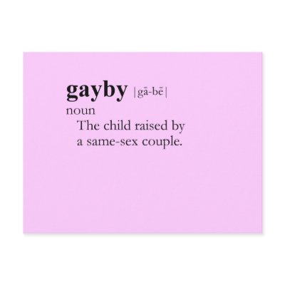 GAYBY (definition) Post Card by gay_pride