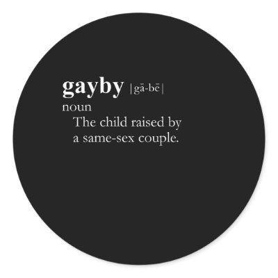 GAYBY (definition) Round Stickers by gay_pride