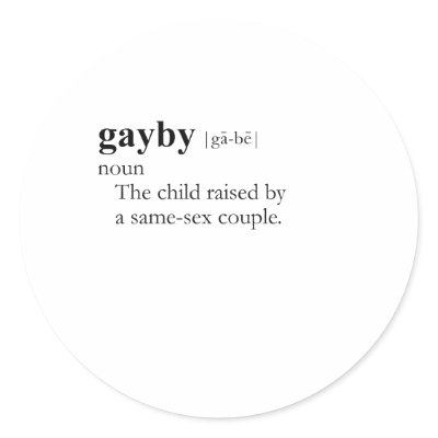 GAYBY (definition) Round Stickers by gay_pride