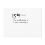 GAYBY postcards