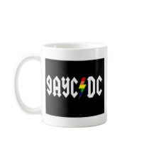 GayC/DC on Black Mugs