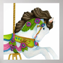 Gayle Carousel Horse Print