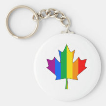 GAYNADIAN MAPLE LEAF STRIPES KEY CHAIN