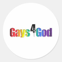 Gays4God Round Sticker