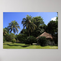 Gazebo in the islands print