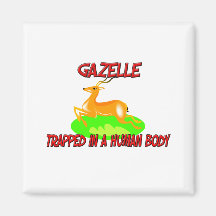 Gazelle trapped in a human body magnet