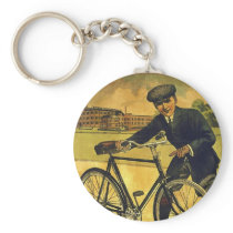 Gazelle Vintage Bicycle Poster Key Chain