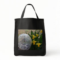 Gazing Ball and Daffodils after a rain Bags