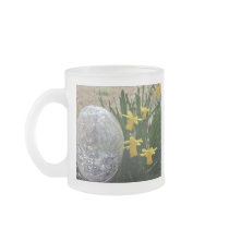 Gazing Ball and Daffodils after a rain Coffee Mugs