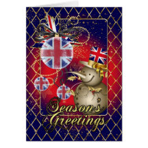GB Patriotic Christmas Card - Season's Greetings S