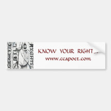 GBR KNOW  YOUR  RIGHTS bumpersticker Bumper Sticker