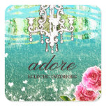 GC Adore Vintage Blue Square Sticker