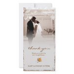 GC | Aged Fall Wedding Thank you Photo Card photo cards