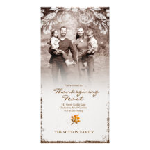 GC | Aged Thanksgiving Invitation Photo Card