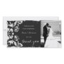 GC | Charcoal Vintage Damask Horizontal Thank You Photo Cards