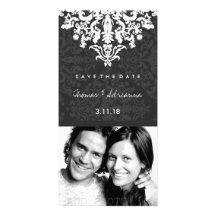GC | Charcoal Vintage Elegance Save the Date Picture Card