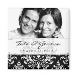 GC | Erika Vintage Damask Save the Date-Black magnets