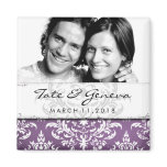 GC | Erika Vintage Damask Save the Date-Eggplant magnets