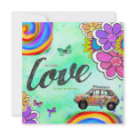 GC | Hippy Tie Dye Invite Blue invitations