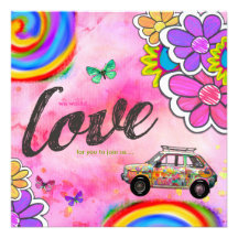 GC | Hippy Tie Dye Invite Pink