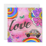 GC | Hippy Tie Dye Invite Pink invitations