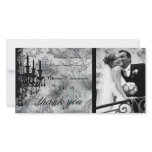 GC | Jolie Chandelier Grey Damask photo cards