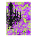GC | Jolie Chandelier Hot Violet Damask Invite