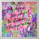 GC Life's too to Drink Cheap Wall Hanging Print