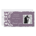 GC | Purple Vintage Damask Thank You photo cards