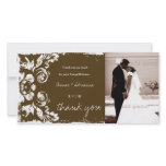 GC | Sepia Vintage Damask Thank You photo cards