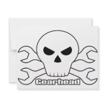 Gearhead Skull Invitation