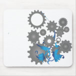 Gears and flowers mousepads