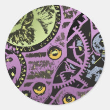 gears round stickers