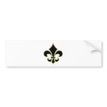 Geaux Black & Gold Fleur De Lis bumper stickers