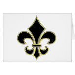 Geaux Black & Gold Fleur De Lis cards