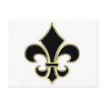 Geaux Black & Gold Fleur De Lis Postcards