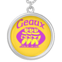 Geaux Purple and Gold Custom Necklace