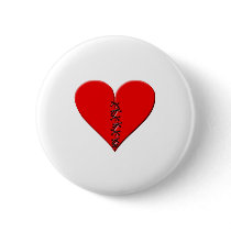Gebrochenes , geflicktes Herz Anstecknadelbutton