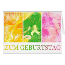 Geburtstagskarte Glück & Freude horizontal