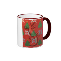 Gecko Christmas mug