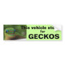 Gecko Warning Sign Bumper Stickers