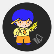 Geek Boy 2 Sticker