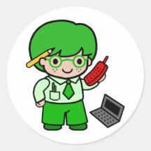 Geek Boy Stickers