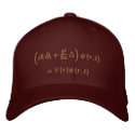 Geek: Cap, Schrodinger equation, Sisal embroidered hats