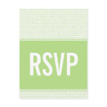 Geek Chic Binary Code RSVP Postcard, Green