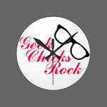 'Geek Chicks Rock' Clock wall clocks