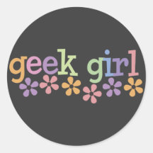 Geek Girl Daisies Stickers