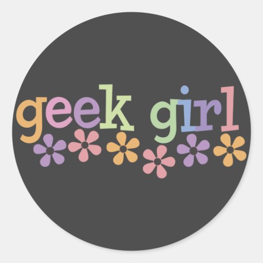 Geek Girl Daisies Stickers